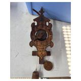 Wooden Wall Clock with Gear Mechanism