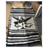 Handwoven Wool Rug With Eagle Design