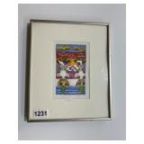 Framed Artwork Signed and Dated, 1987
