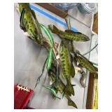 Plastic Fish on Driftwood Sculpture