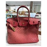Ostrich Leather Handbag
