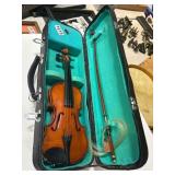 14-Inch Violin With Case and Bow