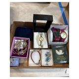 Boxed Watches and Costume Jewelry Lot