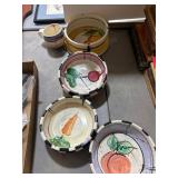 Donna Toohey mid century Hand-Painted Pottery