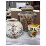 Three Decorative Ceramic Vessels