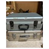 Two Foam-Lined Metal Storage Cases