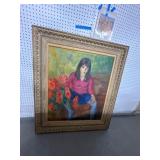 Susan Kahn Oil Painting of Seated Girl