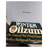 14ï¿½20 Oilzum Winter Motor Oil Sign