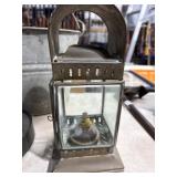 Metal and Glass Oil Lantern