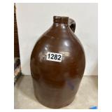 Brown Stoneware Jug with Embossed Mark