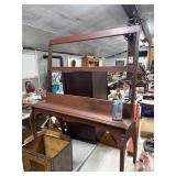 Wooden Hall Tree With Shelf