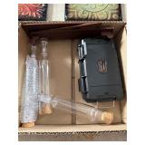 Glass Vessels and Small Black Case