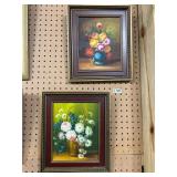 Framed Floral Paintings, 12ï¿½19ï¿½