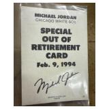 Michael Jordan Special Retirement Card