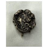 Sterling Front Cameo Brooch