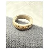 925 Silver Ring with Engravings