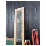 Tall Leaded Glass Window Panel in Frame