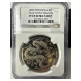 2000 Mongolia Year of the Dragon Coin