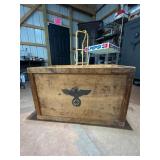 Wooden Crate with Eagle Emblem, 37ï¿½23ï¿½