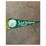 Green San Antonio Texas Felt Pennant