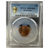 1970-S Lincoln Cent PCGS MS65RD