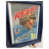 Framed 6th War Loan Poster