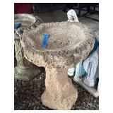 Concrete Bird Bath With Pedestal Base