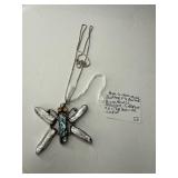 Custom Butterfly Pendant with Pearl & Abalone