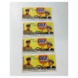 4 Gulf Gasoline Advertising Cards