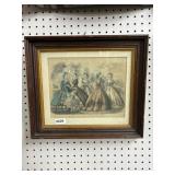 Framed 1864 Fashion Print, 16ï¿½14ï¿½ï¿½