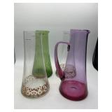 4 Chamart Glass Pitchers, 10-inch
