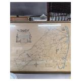 Framed Map of Monmouth County, NJ