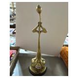 Ornate Brass Doorstop With Floral Top