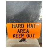 Hard Hat Area Metal Sign, 24ï¿½12ï¿½ï¿½