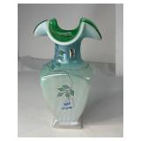 Fenton 8-Inch Handpainted Glass Vase