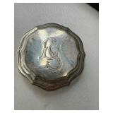 Silver-Plated Hinged Compact Case