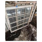 Wooden Window Frame with Glass Panes