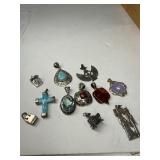 10 Sterling Silver Pendants