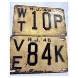 1946 New Jersey License Plates