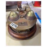 1915 AEG Brass Device With Wood Base