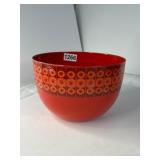 Finel Red Metal Bowl, 8 Inches
