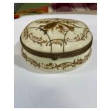 Hand-Painted Porcelain Hinged Box