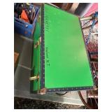 Green Metal Trunk With Brass Accents