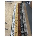 Mud Cloth Textile Runner With Patterns