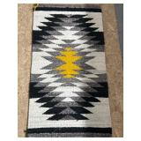 Handwoven Wool Rug with Geometric Design