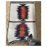 Handwoven Wool Rug With Geometric Design
