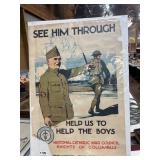 1918 WWI Knights of Columbus Poster