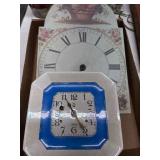 Vintage Ceramic and Wood Clock Faces