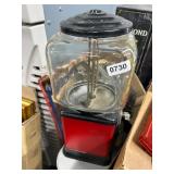 Red And Black Glass Gumball Machine