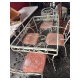 Vintage Metal Patio Table and Chairs Set